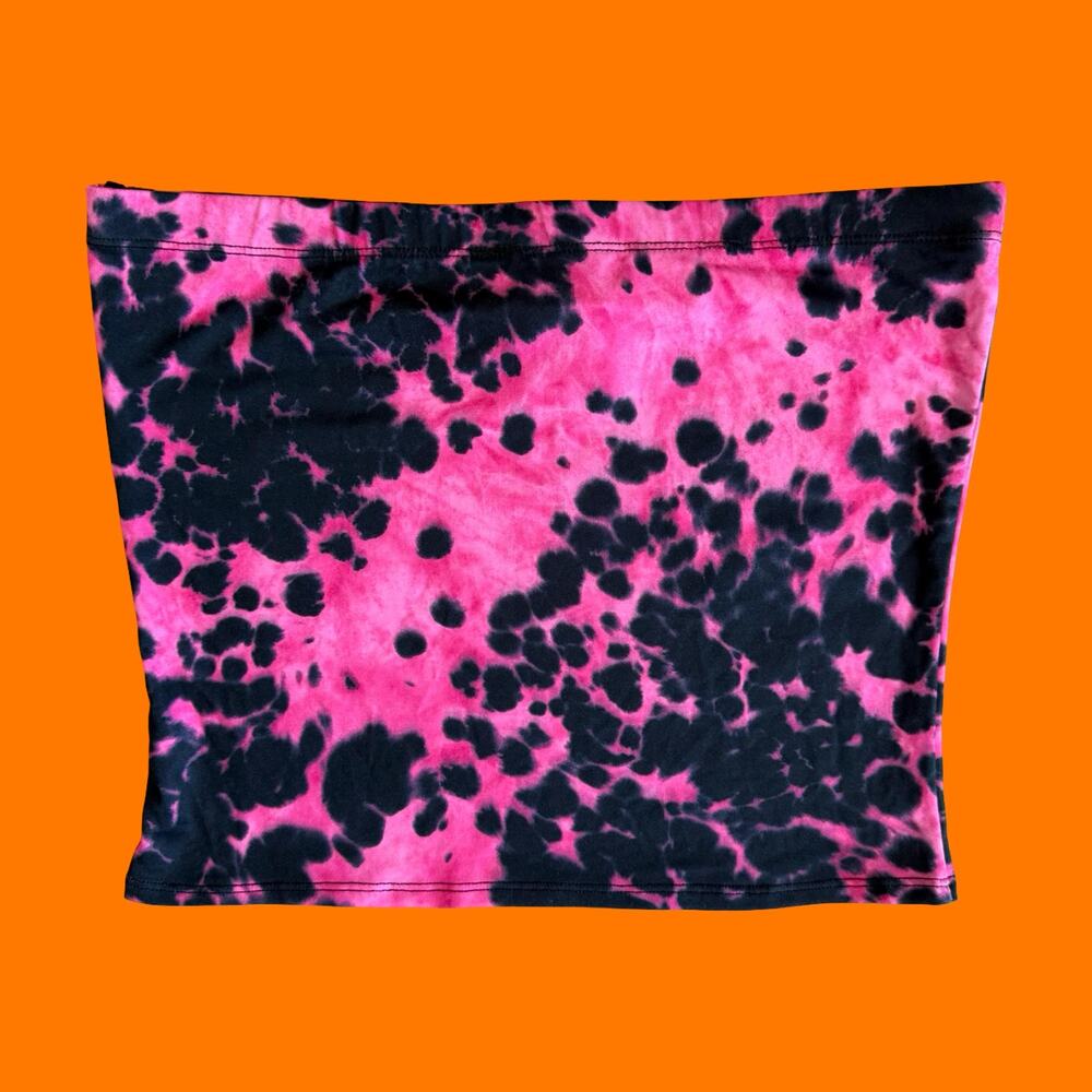 90's vintage hot pink and black mcbling lava lamp tube top LARGE formula x